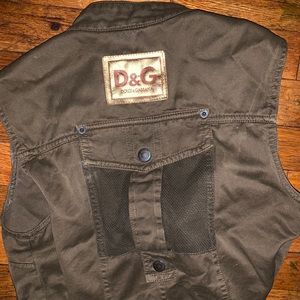 Olive Green & Gold Dolce & Gabbana Vest